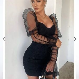 Fashion Nova high fashion ruched mini dress